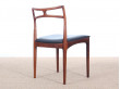 Mid-Century Modern Danish  set  of 4 dining chairs in Rio rosewood  by Johannes Andersen