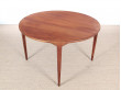 Table de repas scandinave extensible en teck 4/8 pers.