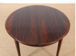 Scandinavian round dining table in Rio rosewood