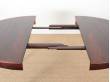 Scandinavian round dining table in Rio rosewood