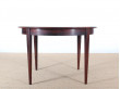 Scandinavian round dining table in Rio rosewood