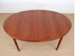 Grande table scandinave ovale en teck 6/12 pers