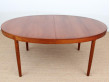 Scandinavian oval table in teak 6/12 seats