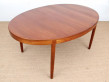 Grande table scandinave ovale en teck 6/12 pers