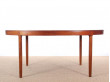 Scandinavian oval table in teak 6/12 seats