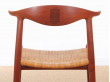 Cow horn chair in teak by Hans Wegner for Johannes hansen