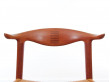 Cow horn chair in teak by Hans Wegner for Johannes hansen