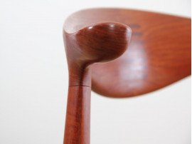 Cow horn chair in teak by Hans Wegner for Johannes hansen