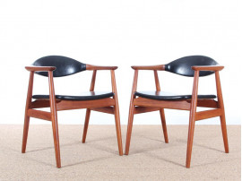 Paire de fauteuil scandinave en teck