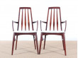 Pair of scandinavian mahogany armchair model Eva