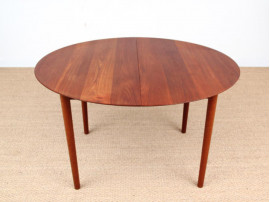 Danish mid-century modern dining table in solid teak 