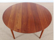 Danish mid-century modern dining table in solid teak 