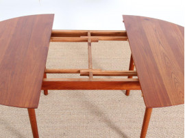 Danish mid-century modern dining table in solid teak 