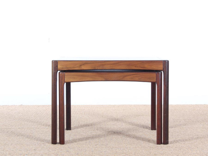 Danish mid-century modern nesting tables in  rosewood