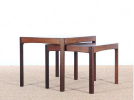 Danish mid-century modern nesting tables in  rosewood