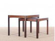 Danish mid-century modern nesting tables in  rosewood