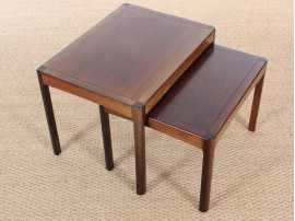 Danish mid-century modern nesting tables in  rosewood