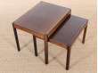 Danish mid-century modern nesting tables in  rosewood