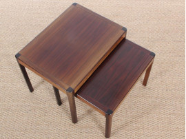 Danish mid-century modern nesting tables in  rosewood