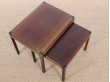 Danish mid-century modern nesting tables in  rosewood