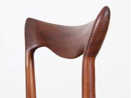 Set of 4 scandinavian chairs in teak designed by Henry Walter Klein