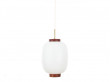 Scandinavian pendant in opal glass and brass