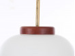 Scandinavian pendant in opal glass and brass