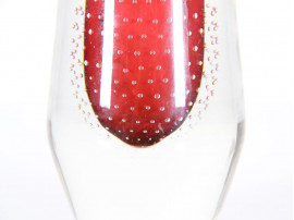 red glass vase 