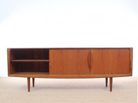 Long Scandinavian sideboard in teak by Johannes Ansersen