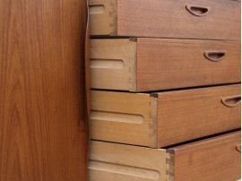 Long Scandinavian sideboard in teak by Johannes Ansersen