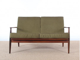 Danish modern 2 seats sofa in teak 