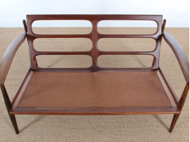 Danish modern 2 seats sofa in teak 