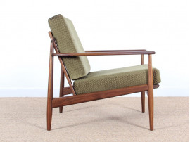 Danish modern pair of lounge chairs in teak 