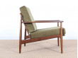 Danish modern pair of lounge chairs in teak 