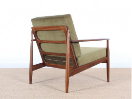 Danish modern pair of lounge chairs in teak 