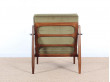 Danish modern pair of lounge chairs in teak 