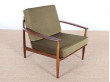 Danish modern pair of lounge chairs in teak 