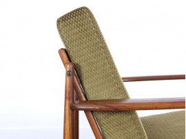 Danish modern pair of lounge chairs in teak 