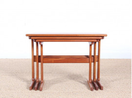 Scandinavian nesting tables in teak (1950)