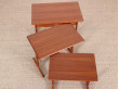 Scandinavian nesting tables in teak (1950)