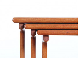 Scandinavian nesting tables in teak (1950)