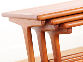 Scandinavian nesting tables in teak (1950)