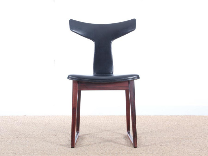 Set of 6 Mid-Century Modern dansih chairs in Rio rosewood by Helge Sibast