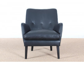 Fauteuil scandinave model AV 53 en cuir