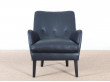 Fauteuil scandinave model AV 53 en cuir