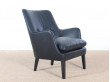 Fauteuil scandinave model AV 53 en cuir