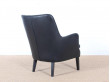 Fauteuil scandinave model AV 53 en cuir