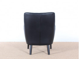 Fauteuil scandinave model AV 53 en cuir