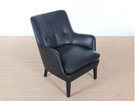 Fauteuil scandinave model AV 53 en cuir