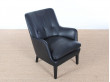 Fauteuil scandinave model AV 53 en cuir